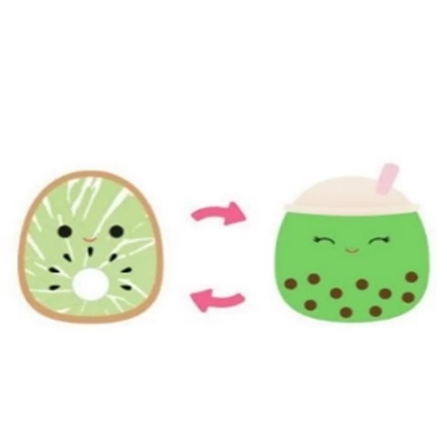 Squishmallow Kachina The Kiwi And Sevda The Green Boba Drink Flipamallows 12" Stuffed Plush By Kelly Toy - Image 2