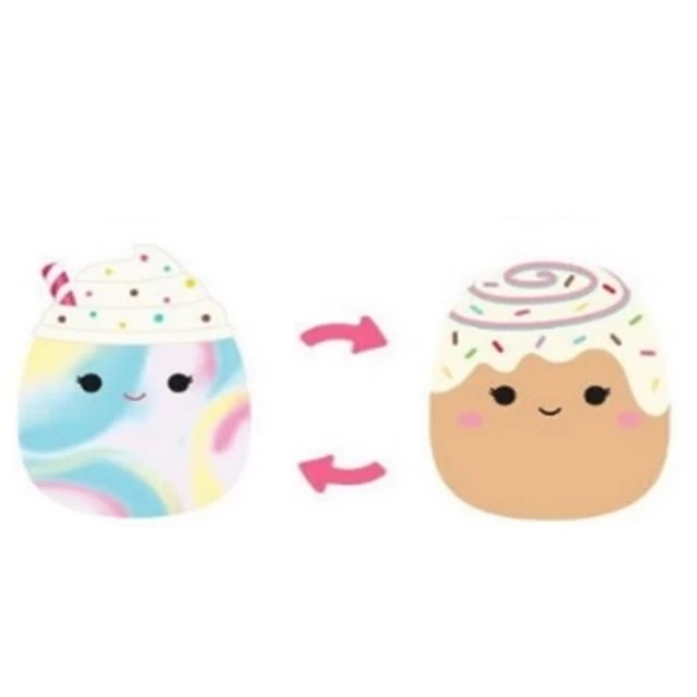 Squishmallow Kelen The Rainbow Frappe And Rease The Cinnamon Roll With Rainbow Frosting Flipamallows 12" Stuffed Plush By Kelly Toy - Image 2