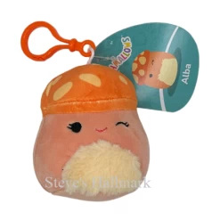 Squishmallow Alba The Orange Mushroom 3.5" Clip Stuffed Plush By Kelly Toy