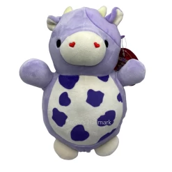 Valentine Squishmallow Hugmees Bubba The Purple Cow With Spotted Belly 10" Stuffed Plush By Kelly Toy