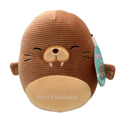 Squishmallow Bruce The Brown Walrus Corduroy 12" Stuffed Plush By Kelly Toy