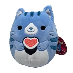 Valentine Squishmallow Carizma The Dark Blue Tabby Cat I Got That Sushi 8" Stuffed Plush By Kelly Toy