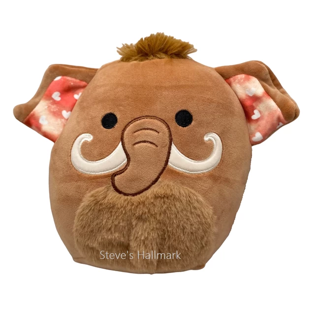 Valentine Squishmallow Chienda The Brown Wooly Mammoth With Hearts 5" Stuffed Plush By Kelly Toy
