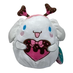 Valentine Squishmallow Sanrio Cinnamoroll Chocolate Dipped With Pink Heart 8" Stuffed Plush By Kelly Toy