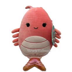 Squishmallow Chester The Dark Pink Shrimp Corduroy 8" Stuffed Plush By Kelly Toy