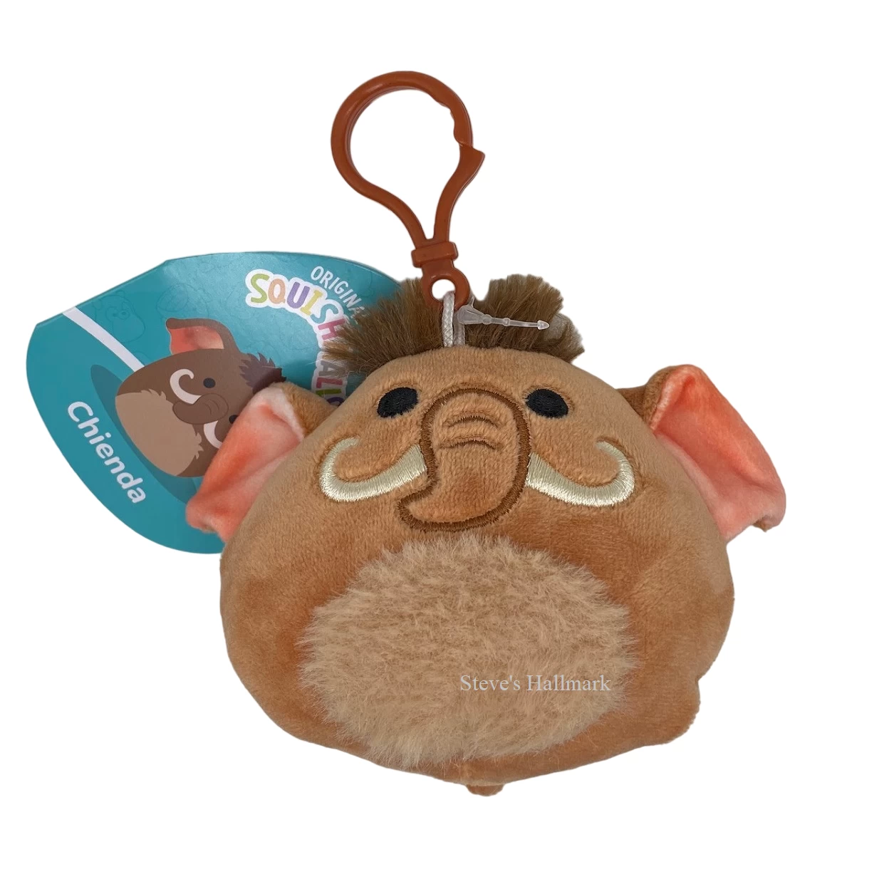 Squishmallow Chienda The Wooly Mammoth Pre-Historic Squad 3.5" Clip Stuffed Plush By Kelly Toy