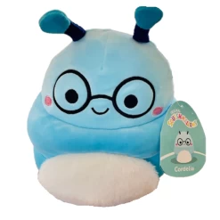 Squishmallow Cordelia The Blue Caterpillar With Eye Glasses 8" Stuffed Plush By Kelly Toy