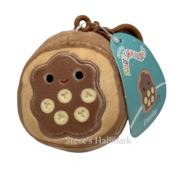 Squishmallow Danilo The Chocolate Banana Toast Breakfast 3.5" Clip Stuffed Plush By Kelly Toy