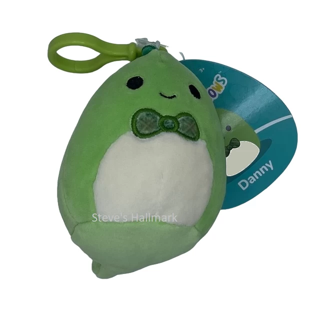 Squishmallow Danny The Green Dino With Bowtie 3.5" Clip Stuffed Plush By Kelly Toy