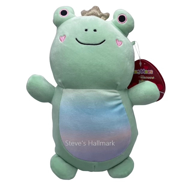 Valentine Squishmallow Hugmees Fenra The Green Frog With Heart Cheeks 14" Stuffed Plush By Kelly Toy