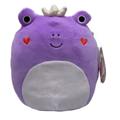 Valentine Squishmallow Francine The Purple Frog With Heart Cheeks 8" Stuffed Plush By Kelly Toy
