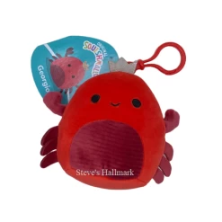 Squishmallow Georgios The Red King Crab 3.5" Clip Stuffed Plush By Kelly Toy