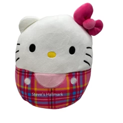 Squishmallow Sanrio Hello Kitty In Pink Plaid 8" Stuffed Plush By Kelly Toy