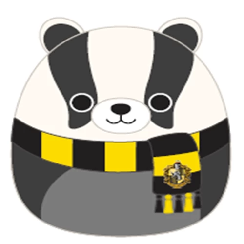 Squishmallow Harry Potter Hufflepuff Badger 8" Stuffed Plush By Kelly Toy - Image 2