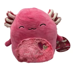 Valentine Squishmallow IndieMae The Burgundy Axolotl With Jewel Tone Fuzzy Belly 8" Stuffed Plush By Kelly Toy