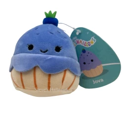 Squishmallow Jova The Blueberry Muffin Breakfast 3.5" Clip Stuffed Plush By Kelly Toy