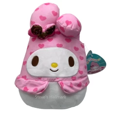 Valentine Squishmallow Sanrio My Melody Chocolate Dipped With Pink Heart 8" Stuffed Plush By Kelly Toy