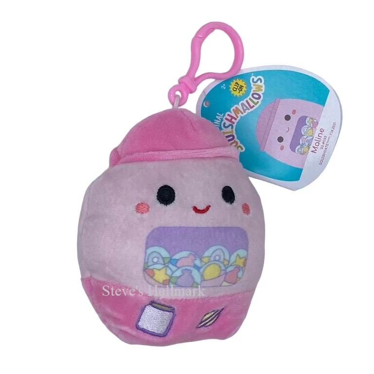 Squishmallow Maline The Pink Capsule Machine 3.5" Clip Stuffed Plush By Kelly Toy