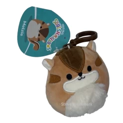 Squishmallow Melzie The Brown Chipmunk 3.5" Clip Stuffed Plush By Kelly Toy