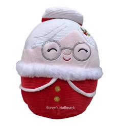 Christmas Squishmallow Nicolette Corduroy Mrs. Claus With Holly In Hair 12" Stuffed Plush By Kelly Toy