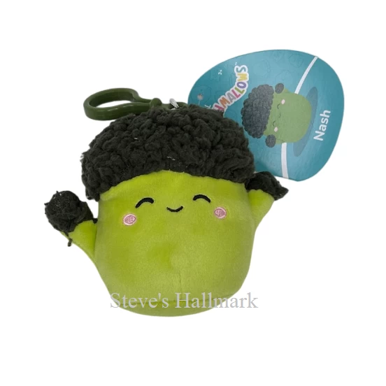 Squishmallow Nash The Broccoli 3.5" Clip Stuffed Plush By Kelly Toy