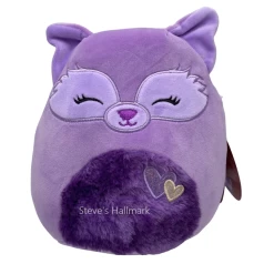 Valentine Squishmallow Pauletta The Purple Fox With Jewel Tone Fuzzy Belly 8" Stuffed Plush By Kelly Toy