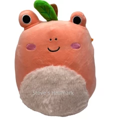 Squishmallow Fatima The Peach Frog With Fuzzy Belly 12" Stuffed Plush By Kelly Toy
