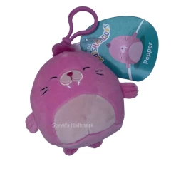 Squishmallow Pepper The Pink Walrus 3.5" Clip Stuffed Plush By Kelly Toy