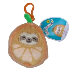 Squishmallow Simone The Sloth In Orange Costume 3.5" Clip Stuffed Plush By Kelly Toy