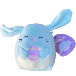 Easter Squishmallow Xin The Blue Bunny With Egg 5" Stuffed Plush By Kelly Toy