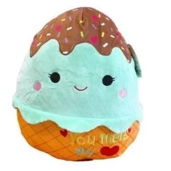 Valentine Squishmallow Maya The Mint Ice Cream You Melt My Heart 8" Stuffed Plush By Kelly Toy