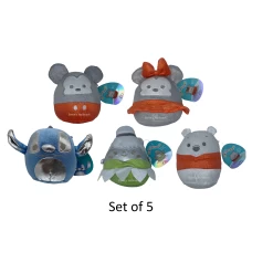 Squishmallow Disney 100th Anniversary Celebration 5" Mickey, Minnie, Pooh, Stitch, Tinker Bell Set Of 5 Stuffed Plush By Kelly Toy