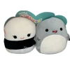 Squishmallow Pair Gordon The Shark And Solenn The Salmon Sushi Set Of 2 8" Stuffed Plush By Kelly Toy