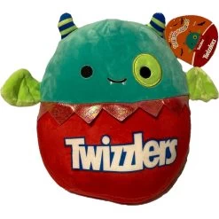 Halloween Squishmallow Twizzlers Horned Green Devil 10" Stuffed Plush By Kelly Toy
